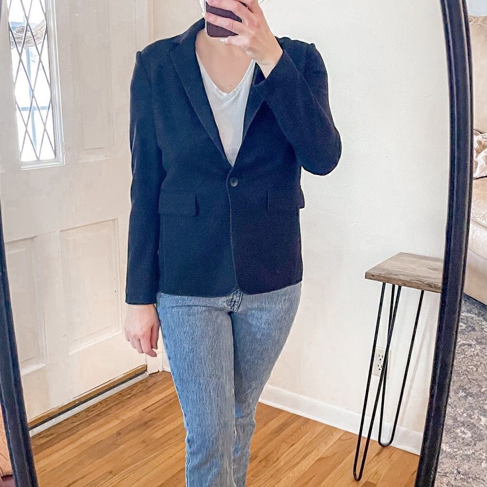 Rag & Bone Wool Soft Knit Blazer Jacket in Black 4